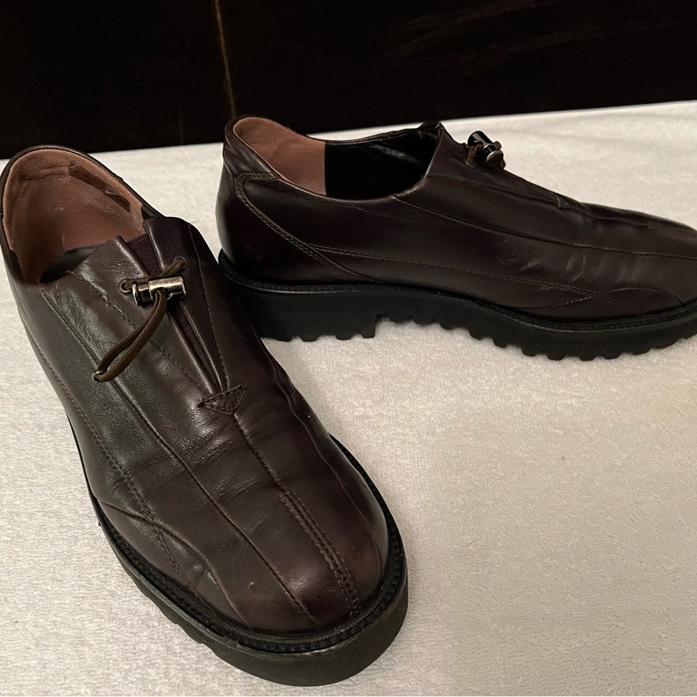 Paul Green Women’s Brown Pull On - Slip On Leather Shoes Sz 7 Vibram Great Cond.